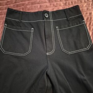 Jones New York Black Capris with White Stitching